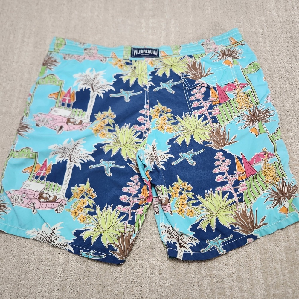 Vilebrequin Swim Trunks Men XL *READ Saint Tropez AOP Floral Board Shorts